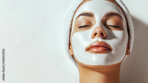 Deep breathing and skin glow isolated isolated on white background