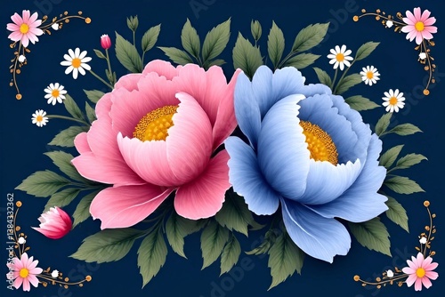 white and pink water lilies Bright and Beautiful Floral Circle