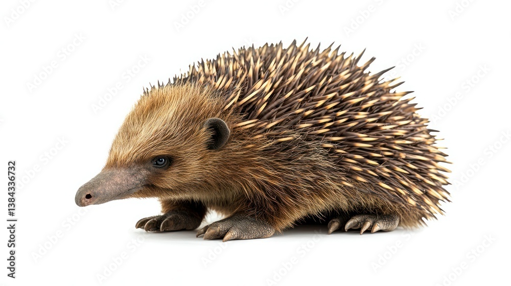 Obraz premium Echidna isolated on white background