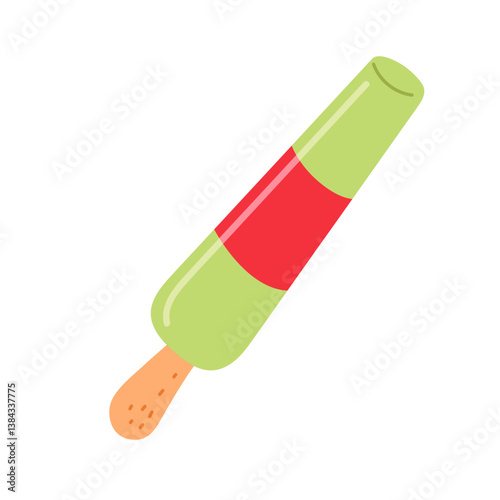 Colorful ice cream pop with layered flavors enjoyed during summer festivities