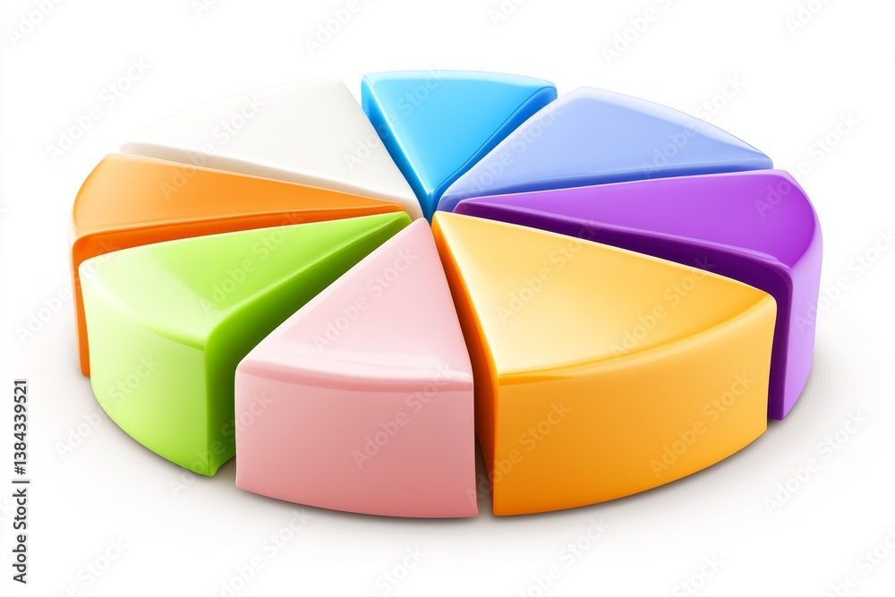 Obraz premium A sleek, modern pie chart representing budget allocation