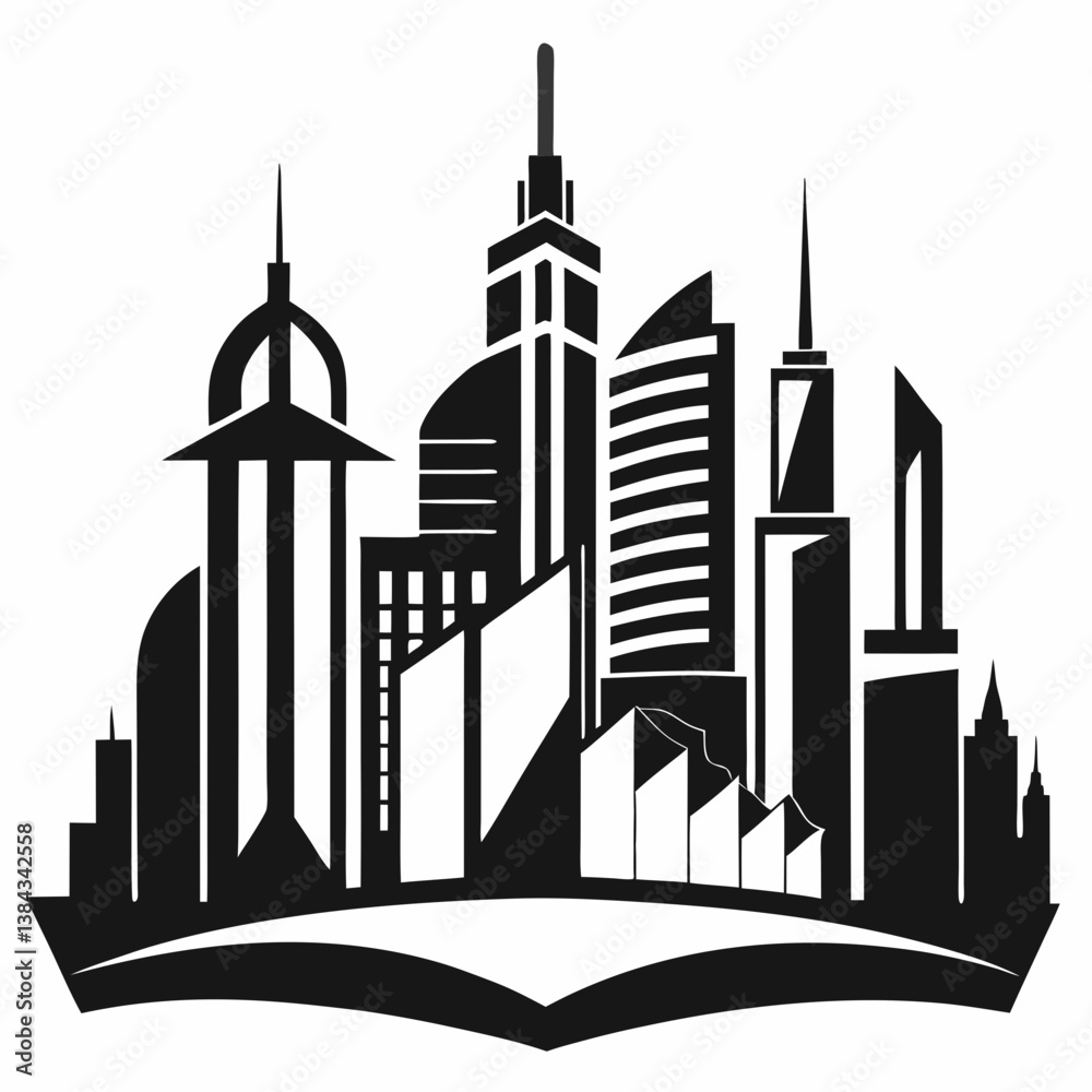 Obraz premium city skyline vector illustration