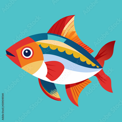 vector illustration of a fish