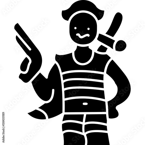 Pirate Caribbean Man Icon
