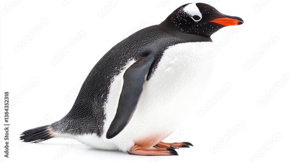 Fototapeta premium Gentoo Penguin isolated on white background