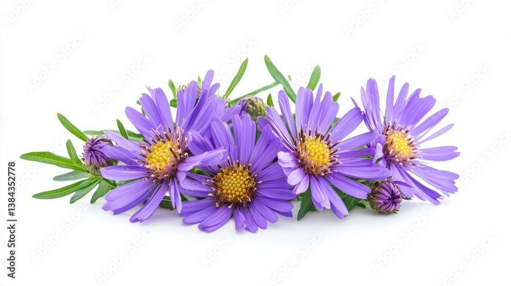 Obraz premium Georgia Aster (Symphyotrichum georgianum) isolated on white background