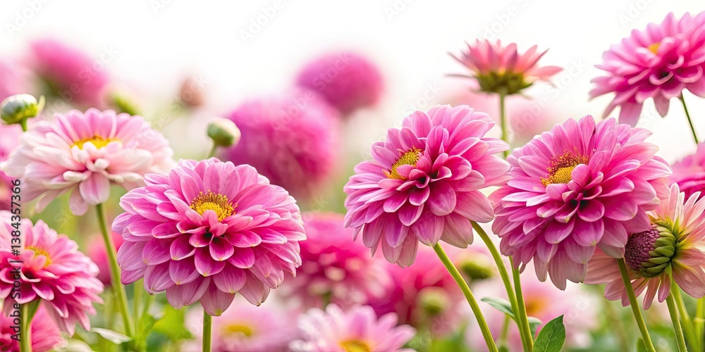 Fototapeta premium Pink Flower Bokeh Photography: Close Up Garden Bloom Images, Soft Focus Floral Macro Shots