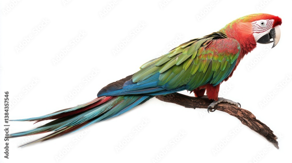 Obraz premium Green-winged Macaw isolated on white background