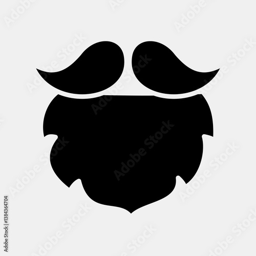 Icon beard and mustache. St. Patrick's Day celebration elements. Icons in glyph style. Good for prints, posters, logo, party decoration, greeting card, etc.