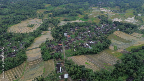 Lush Tropical Countryside Landscape in Indonesia