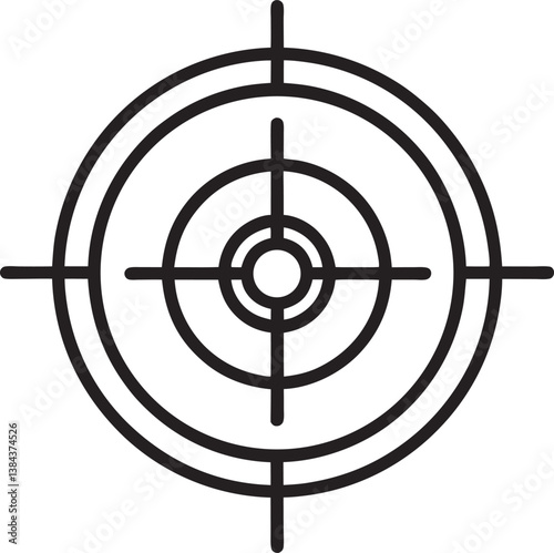 target, aim outline icon vector illustration 