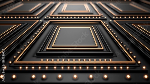 Luxury Geometric Background with Gold Accents