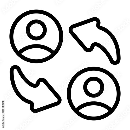 Peer to peer Outline Icon