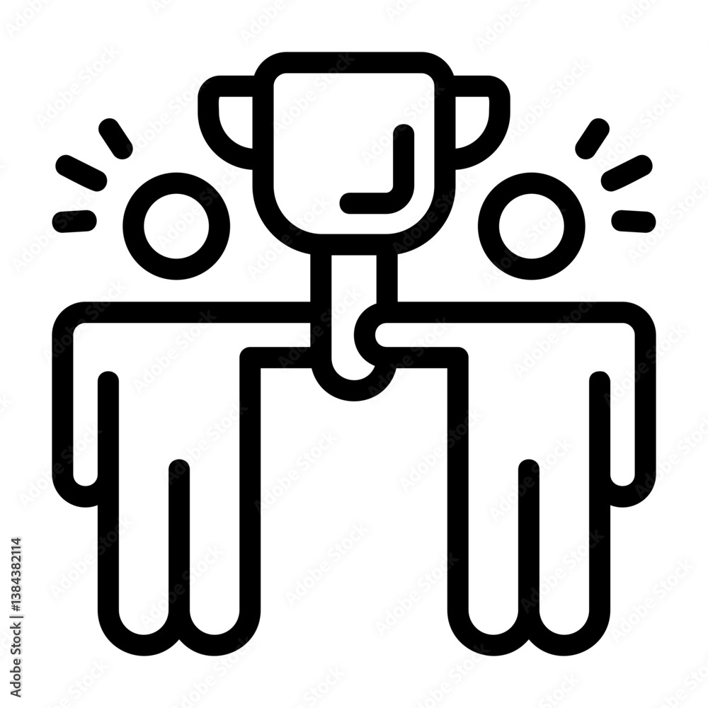 Together We Win Outline Icon Together We Win Outline Icon
