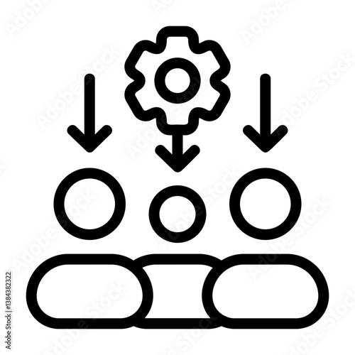 Team Workload Distribution Outline Icon