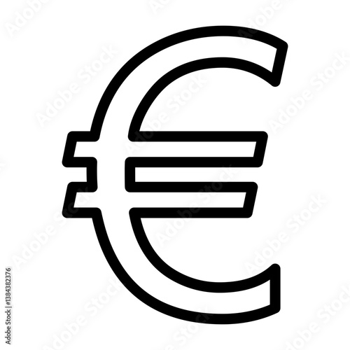 Euro Currency Outline Icon