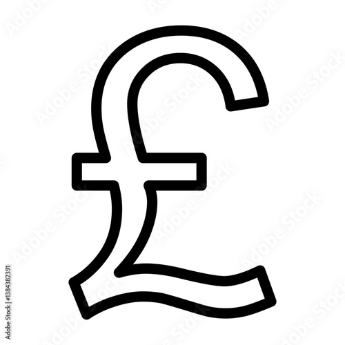 Pound Sterling Outline Icon