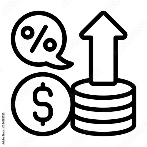 Interest Rates Outline Icon
