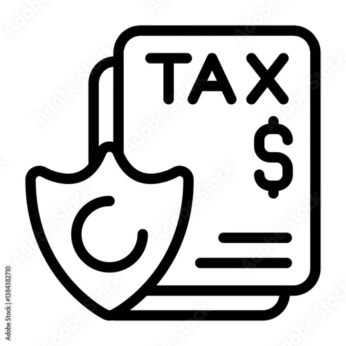 Tax Evasion Outline Icon