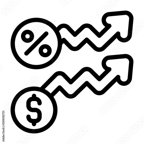 Tax Bracket Outline Icon