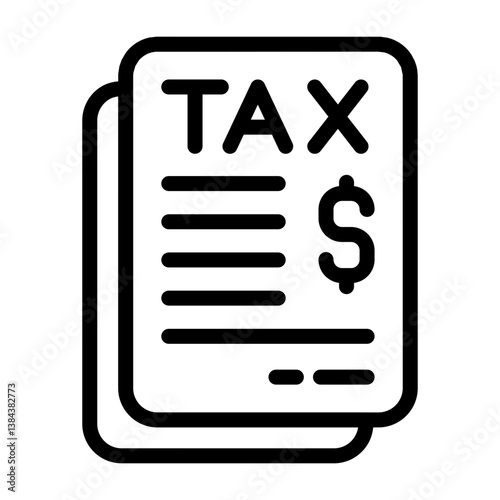 Tax Report Outline Icon