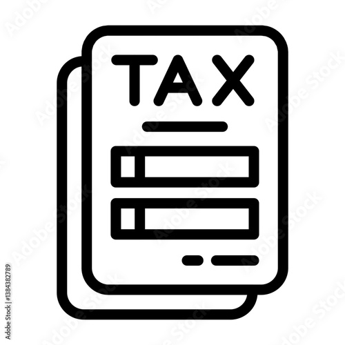 Tax Invoice Outline Icon