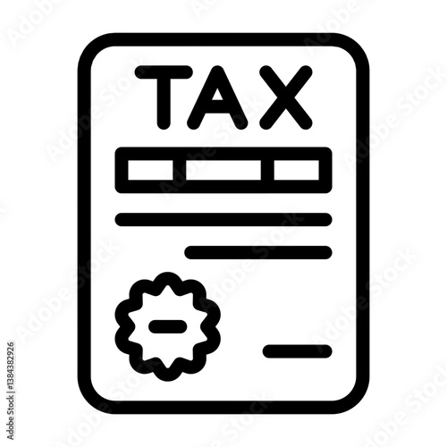Tax Agreement Outline Icon
