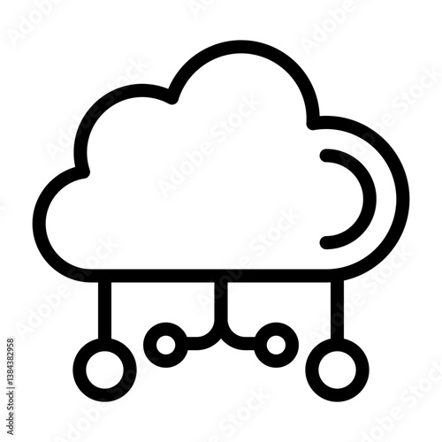 Cloud Computing Outline Icon