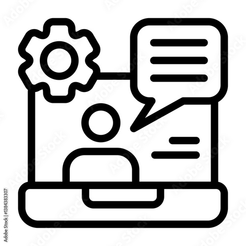 IT Consulting Outline Icon