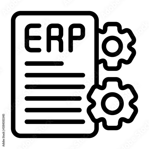Enterprise Resource Plan Outline Icon