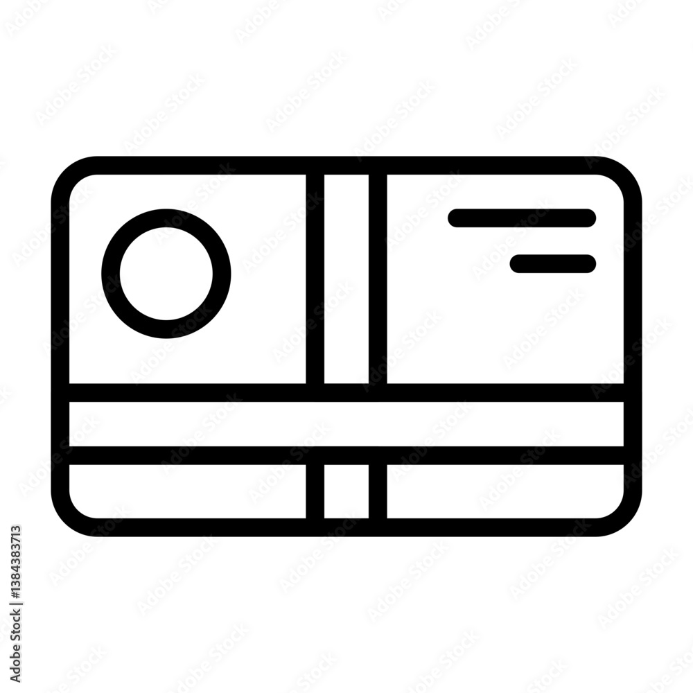 Gift Card Outline Icon Gift Card Outline Icon