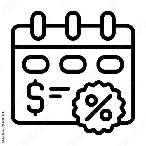 Seasonal Sale Outline Icon