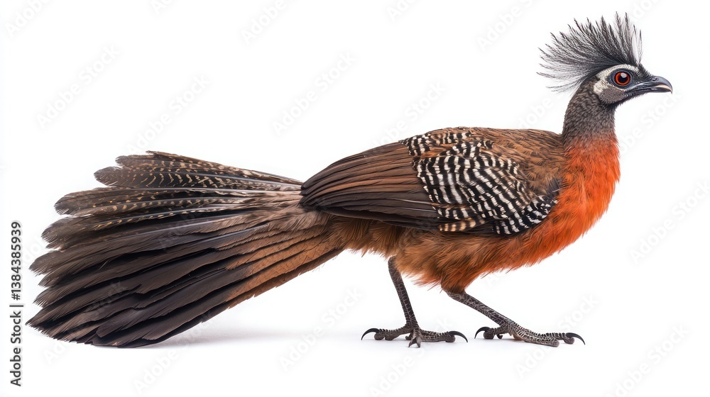Fototapeta premium Lyrebird isolated on white background