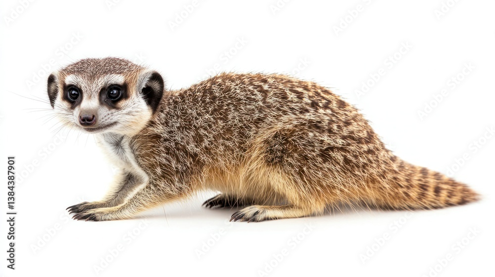 Obraz premium Meerkat isolated on white background
