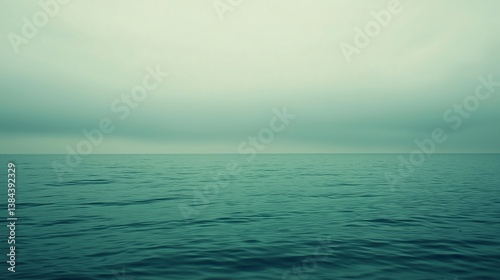 Wallpaper Mural Serene Green Sea Horizon with Subtle Textures and Calm Atmosphere Torontodigital.ca