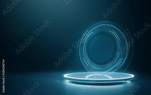 Future technology elements of e-commerce product display background