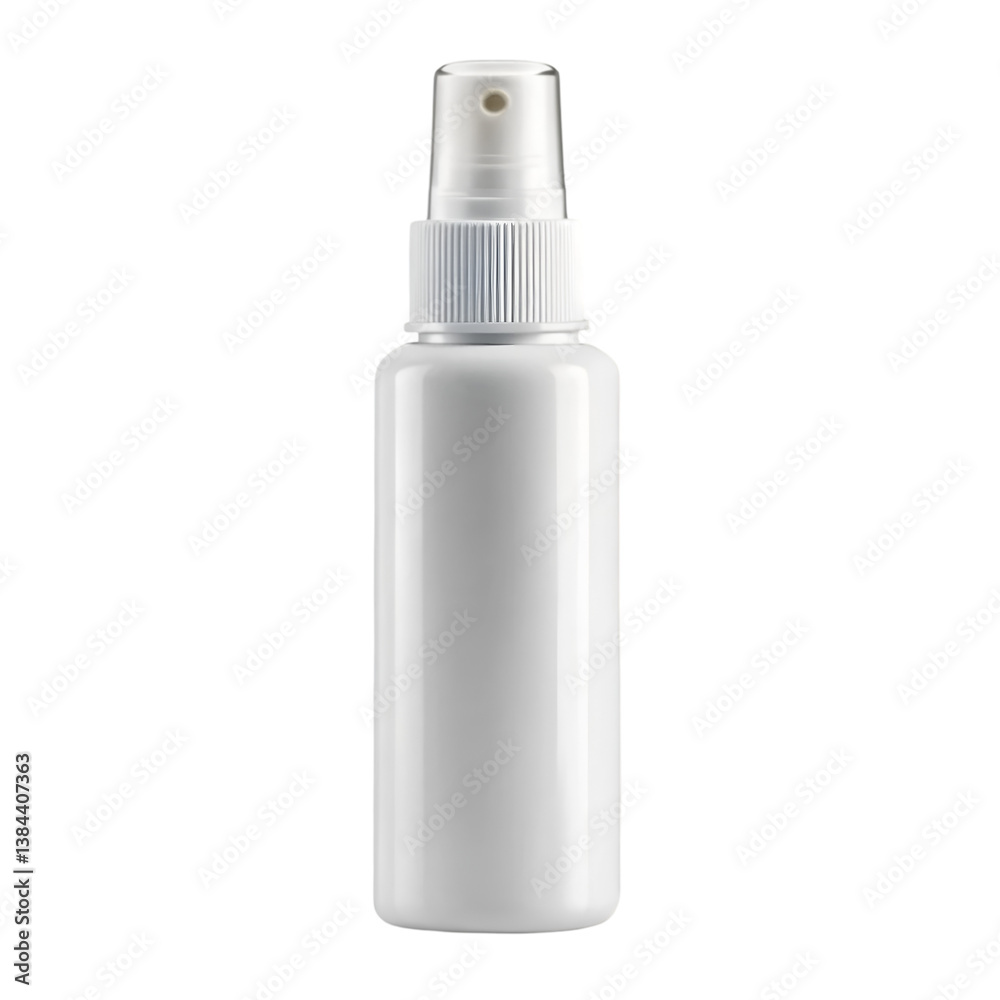 White bottle with spray nozzle isolated on transparent background
White bottle with spray nozzle isolated on transparent background