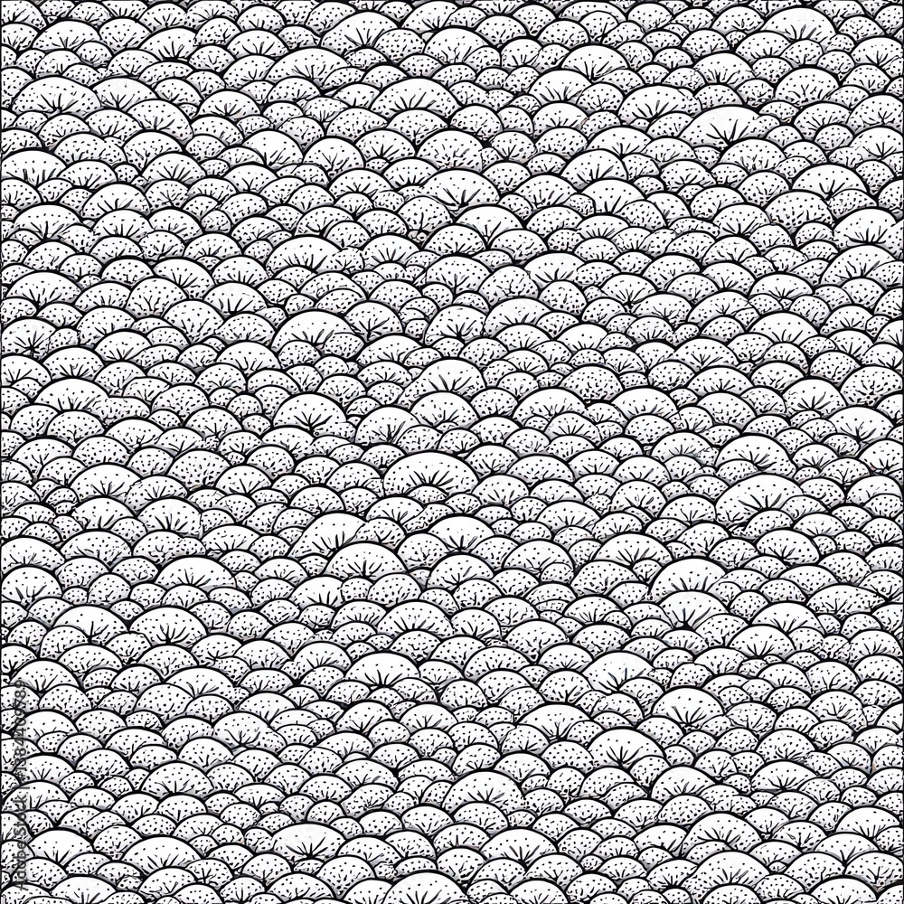 Naklejka premium Abstract pattern with classic wave shapes.