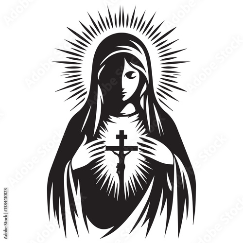 Virgin Mary Holding Out Her Hand