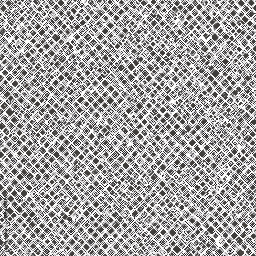 Fototapeta premium Intricate geometric pattern in monochrome tones.