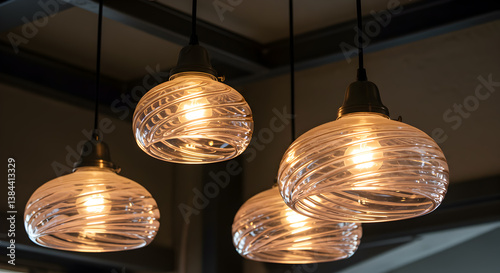 Elegant Handblown Glass Pendant Lights Cluster Illuminating Modern Interior