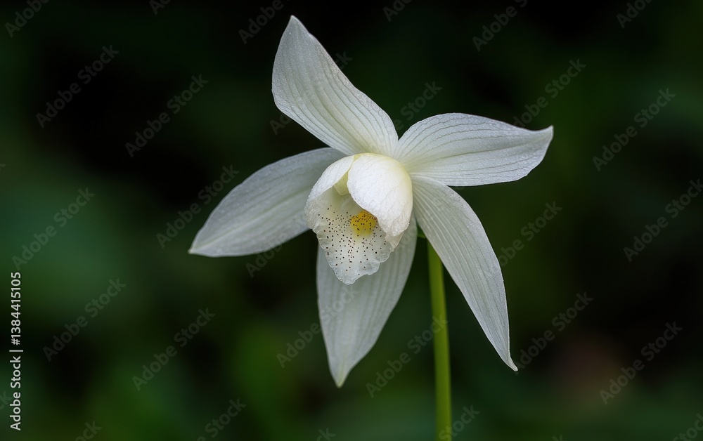White Orchid with Dew Drops