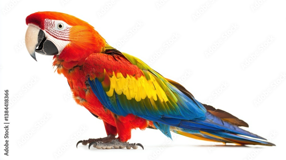Obraz premium Scarlet Macaw isolated on white background