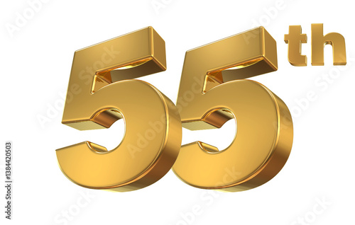 55 Year Anniversary Gold Number