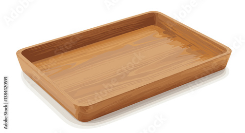Wooden tray for serving food in a minimalist style  