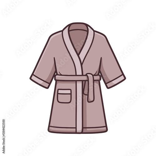 Cozy bathrobe illustration on a white background  
