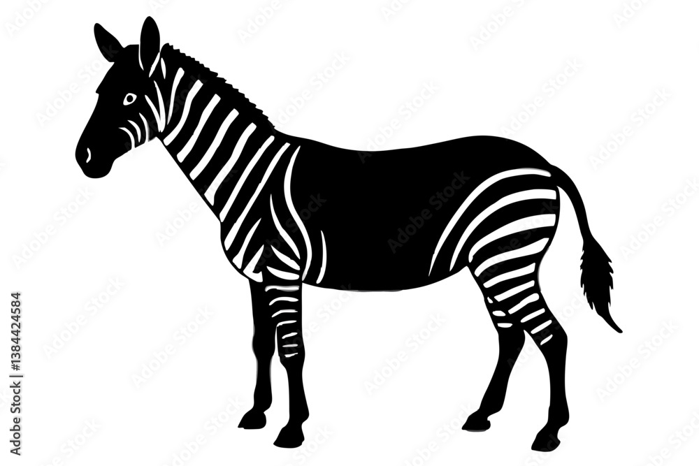 Obraz premium Zebra silhouette vector illustration