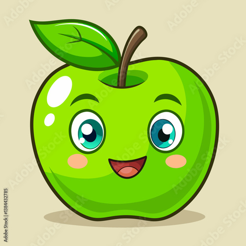 green apple cartoon