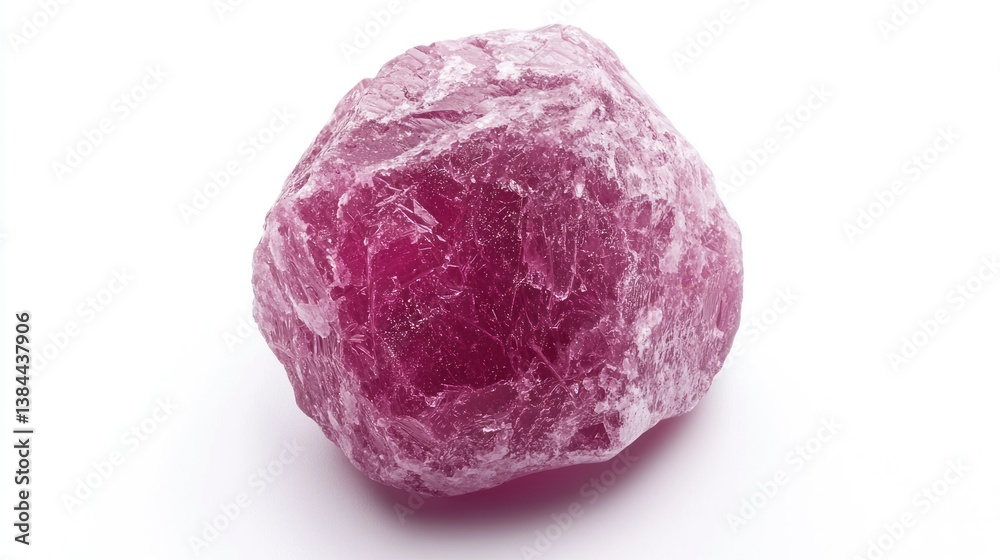Obraz premium Tugtupite isolated on white background