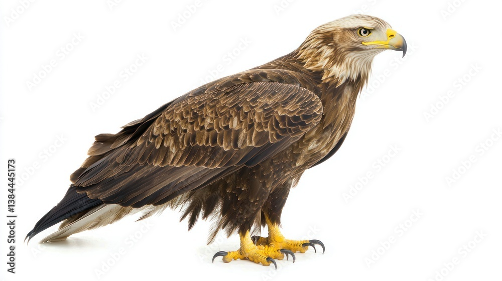 White-tailed Eagle isolated on white background White-tailed Eagle isolated on white background